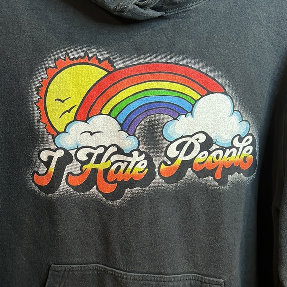 “I Hate People” Black Sweatshirt - Picture 2 of 9